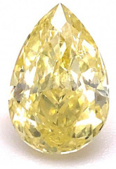 Diamant poire Fancy Yellow de 0,76 carat